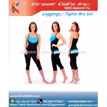 Conjunto de sutiã e leggings esportivos femininos para ginástica e fitness conjunto esportivo de fabricante do Paquistão